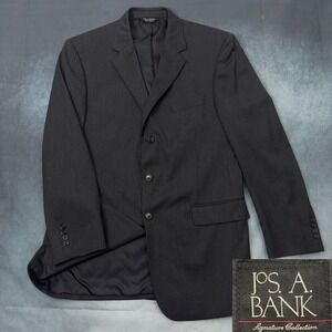Jos A Bank Signature Collection Mitchell Blazer 43 LG Charcoal Gray 100% Wool